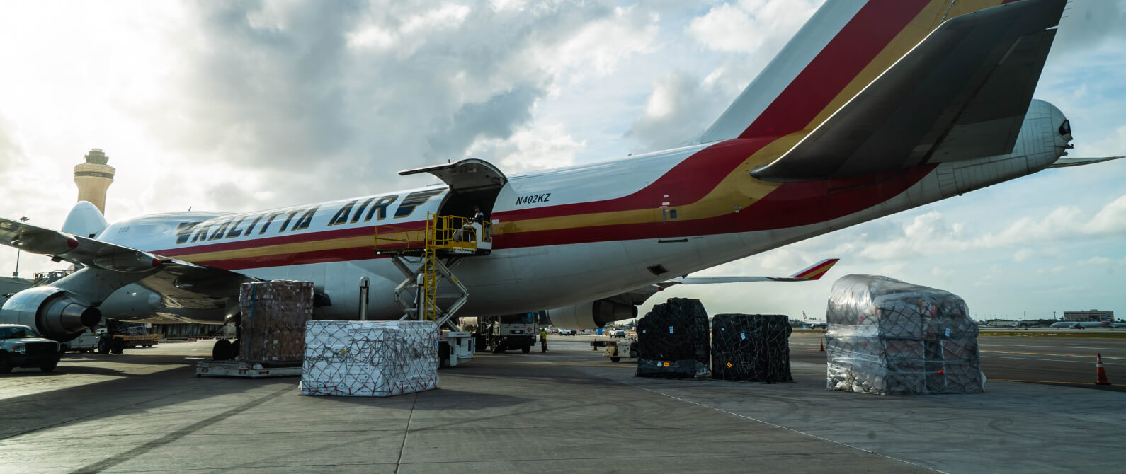 Kalitta Air plane ready to load cargo.
