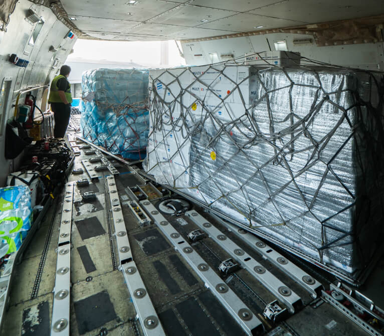 Kalitta Air plane loading cargo.
